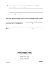 AB 469 Third Party Reporting Form - Nevada, Page 2