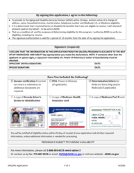 Application for Srx/Drx Program - Nevada, Page 4