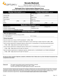 Document preview: Form FA-163 Daliresp Prior Authorization Request Form - Nevada