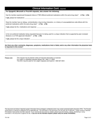 Form FA-164 Hematopoietic/Hematinic Agents Prior Authorization Request Form - Nevada, Page 2