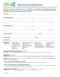 Nevada Webiz Office/Facility Enrollment Form - Nevada, Page 2