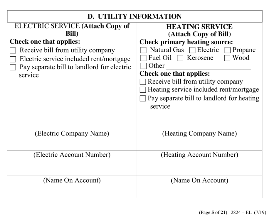 Form 2824-EL LP Energy Assistance Application (Vision Impaired) - Nevada, Page 13