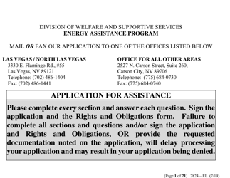 Form 2824-EL LP Energy Assistance Application (Vision Impaired) - Nevada, Page 9