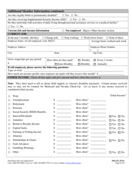 Form 2961-EG Application for Health Insurance - Additional Member - Nevada, Page 2
