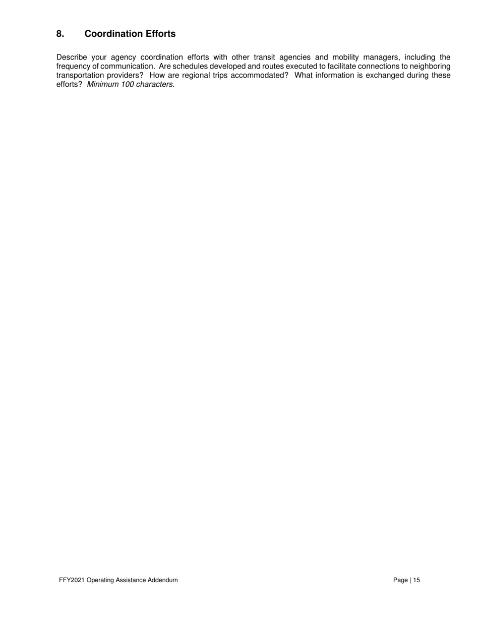 Operating Assistance Addendum for Program Administration Assistance (Pag), Capital Maintenance Assistance (Cpg), Mobility Management Program Assistance (Cpg), or Operating Assistance (Opg) Under Fta 5311 Program - Nevada, Page 16