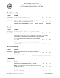 Retail Pharmacy Pre-inspection Form - Nevada, Page 5
