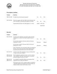 Retail Pharmacy Annual Inspection Form - Nevada, Page 5