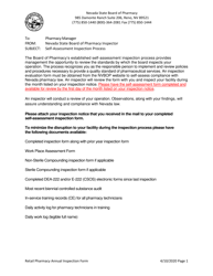 Document preview: Retail Pharmacy Annual Inspection Form - Nevada