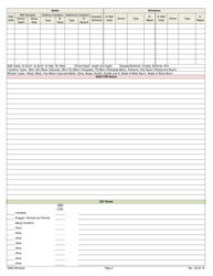 Weatherization Audit/Inspection Form (Stick-Built Homes) - Iowa, Page 3