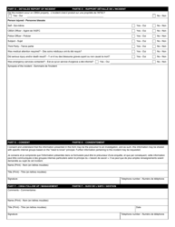 Form BSF383 Contracted Security Guard Incident and Use of Force Report - Canada (English/French), Page 2