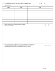 Form E646 Part 1 Customs Self Assessment - Importer Application - Canada, Page 4