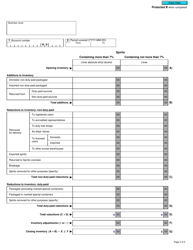 Form B262 Excise Duty Return - Excise Warehouse Licensee - Canada, Page 3
