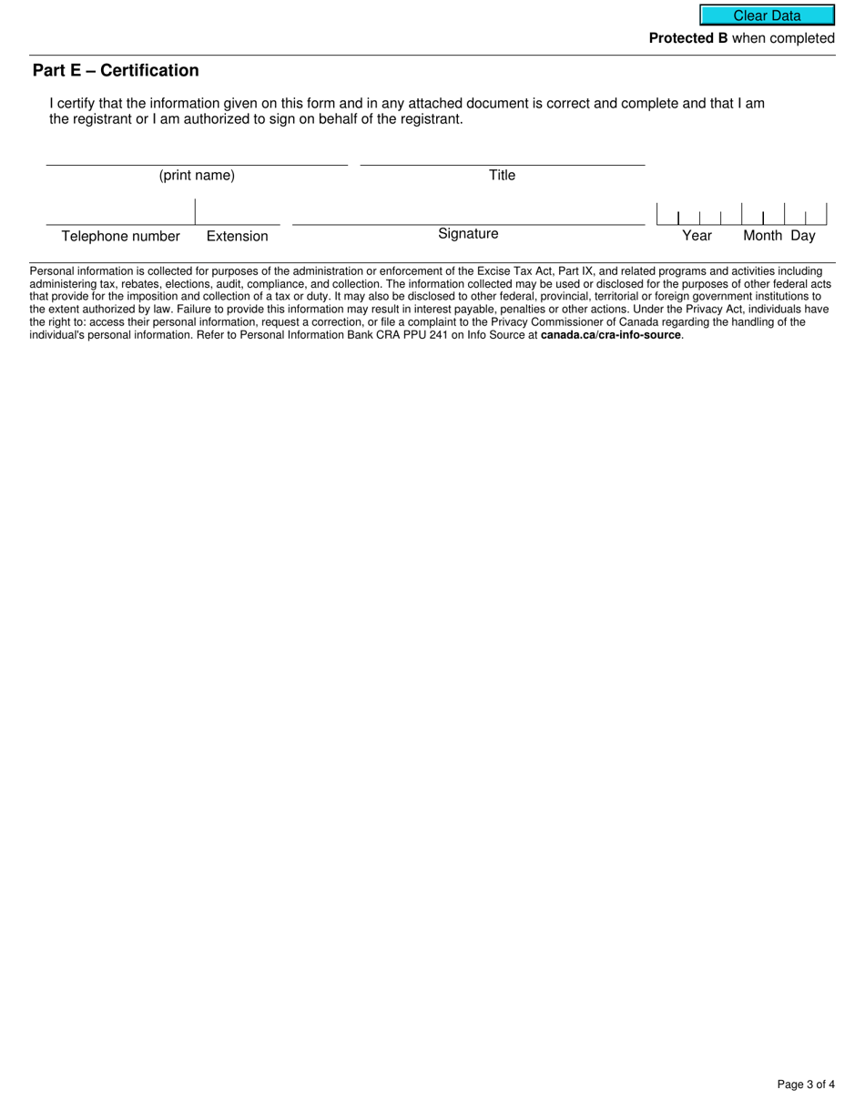 Form GST106 Information on Claims Paid or Credited for Foreign Conventions and Tour Packages - Canada, Page 3