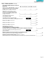 Form GST370 Employee and Partner Gst/Hst Rebate Application - Canada, Page 2