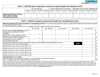 Form GST370 Employee and Partner Gst/Hst Rebate Application - Canada, Page 5