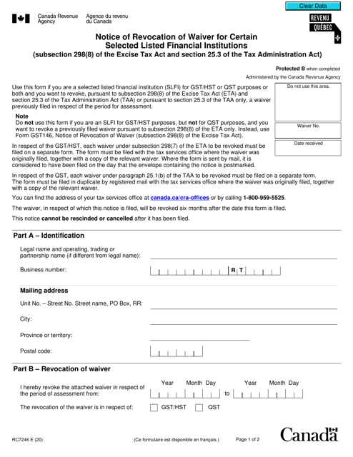 Form RC7246  Printable Pdf