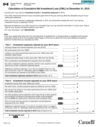 Form T936 Calculation of Cumulative Net Investment Loss (CNIL) - Canada