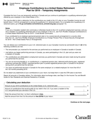 Document preview: Form RC267 Employee Contributions to a United States Retirement Plan - Temporary Assignments - Canada