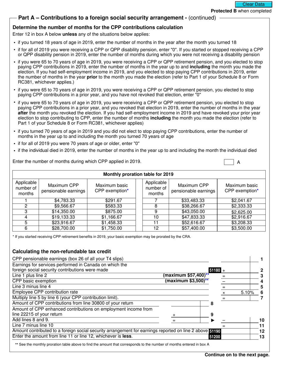 Form RC269 Employee Contributions to a Foreign Pension Plan or Social Security Arrangement - Non-united States Plans or Arrangements - Canada, Page 2