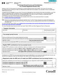 Document preview: Form RC383 Tax-Exempt Earned Income and Contributions for a Pooled Registered Pension Plan - Canada