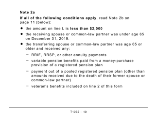 Form T1032 Joint Election to Split Pension Income - Large Print - Canada, Page 10