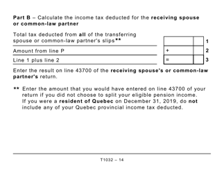 Form T1032 Joint Election to Split Pension Income - Large Print - Canada, Page 14
