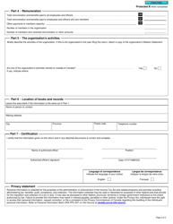 Form T1044 Non-profit Organization (Npo) Information Return - Canada, Page 2