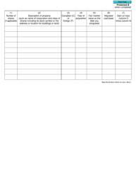 Form T1243 Deemed Disposition of Property by an Emigrant of Canada - Canada, Page 2