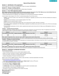 Form T1240 Registered Charity Adjustment Request - Canada, Page 2
