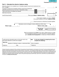 Form T1262 Tax Return for Non-resident&#039;s Investments in Canadian Mutual Funds - Canada, Page 3