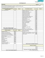 Form T1274 Statement B - Harmonized Agristability and Agriinvest Programs Information and Statement of Farming Activities for Additional Farming Operations - Canada, Page 2