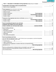 Form T1-M Moving Expenses Deduction - Canada, Page 5