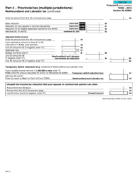 Form T2203 (9401-C) Section NL428MJ Part 4 - Provincial Tax (Multiple Jurisdictions) Newfoundland and Labrador Tax - Canada, Page 3