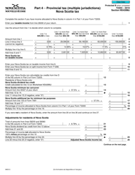 Document preview: Form T2203 (9403-C) Section NS428MJ Part 4 - Provincial Tax (Multiple Jurisdictions) Nova Scotia Tax - Canada, 2019