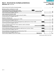 Form T2203 (9407-C) Section MB428MJ Part 4 - Provincial Tax (Multiple Jurisdictions) Manitoba Tax - Canada, Page 2