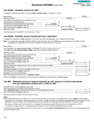 Form T2203 (9406-D) Worksheet ON428MJ Ontario - Canada, Page 2