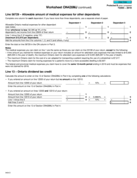 Form T2203 (9406-D) Worksheet ON428MJ Ontario - Canada, Page 3