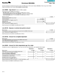 Form T2203 (9407-D) Worksheet MB428MJ Manitoba - Canada