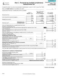 Form T2203 (9408-C) Section SK428MJ Part 4 - Provincial Tax (Multiple Jurisdictions) Saskatchewan Tax - Canada