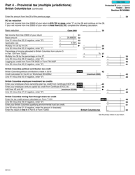 Form T2203 (9410-C) Section BC428MJ Part 4 - Provincial Tax (Multiple Jurisdictions) British Columbia Tax - Canada, Page 2