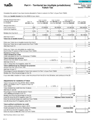 Document preview: Form T2203 (9411-C) Section YT428MJ Part 4 - Territorial Tax (Multiple Jurisdictions) Yukon Tax - Canada, 2019