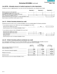 Form T2203 (9410-D) Worksheet BC428MJ British Columbia - Canada, Page 3