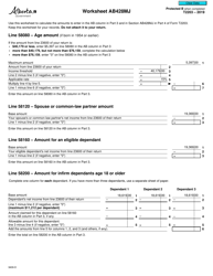 Document preview: Form T2203 (9409-D) Worksheet AB428MJ Alberta - Canada