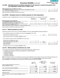 Form T2203 (9409-D) Worksheet AB428MJ Alberta - Canada, Page 3