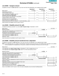 Form T2203 (9412-D) Worksheet NT428MJ Northwest Territories - Canada, Page 2