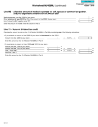 Form T2203 (9414-D) Worksheet NU428MJ Nunavut - Canada, Page 3