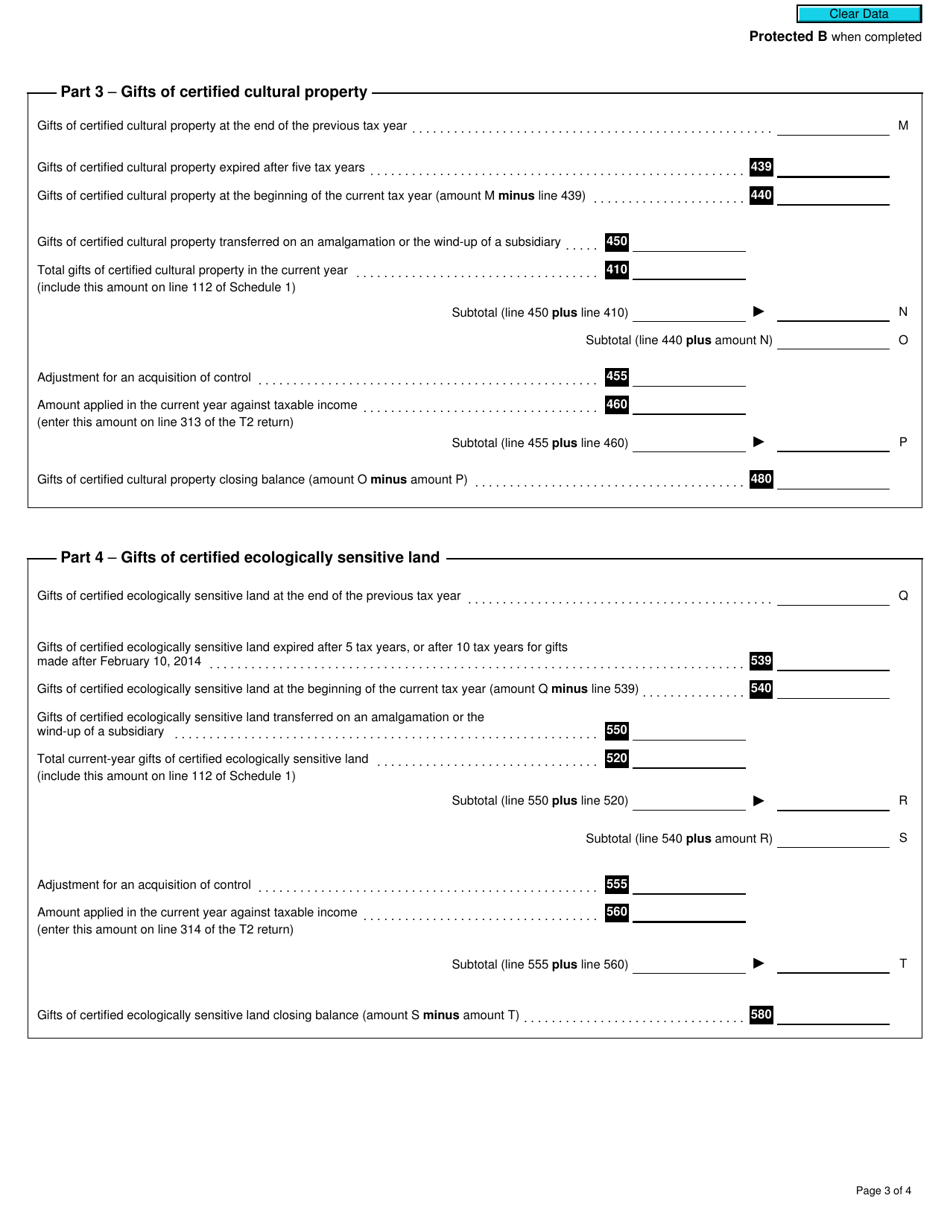 Form T2 Schedule 2 Charitable Donations and Gifts (2019 and Later Tax Years) - Canada, Page 3