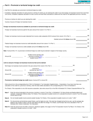Form T2 Schedule 21 Federal and Provincial or Territorial Foreign Income Tax Credits and Federal Logging Tax Credit (2019 and Later Tax Years) - Canada, Page 5