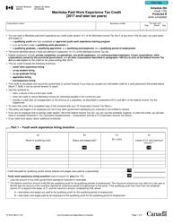 Document preview: Form T2 Schedule 384 Manitoba Film and Video Production Tax Credit (2017 and Later Tax Years) - Canada