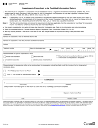 Form T3F Investments Prescribed to Be Qualified Information Return - Canada